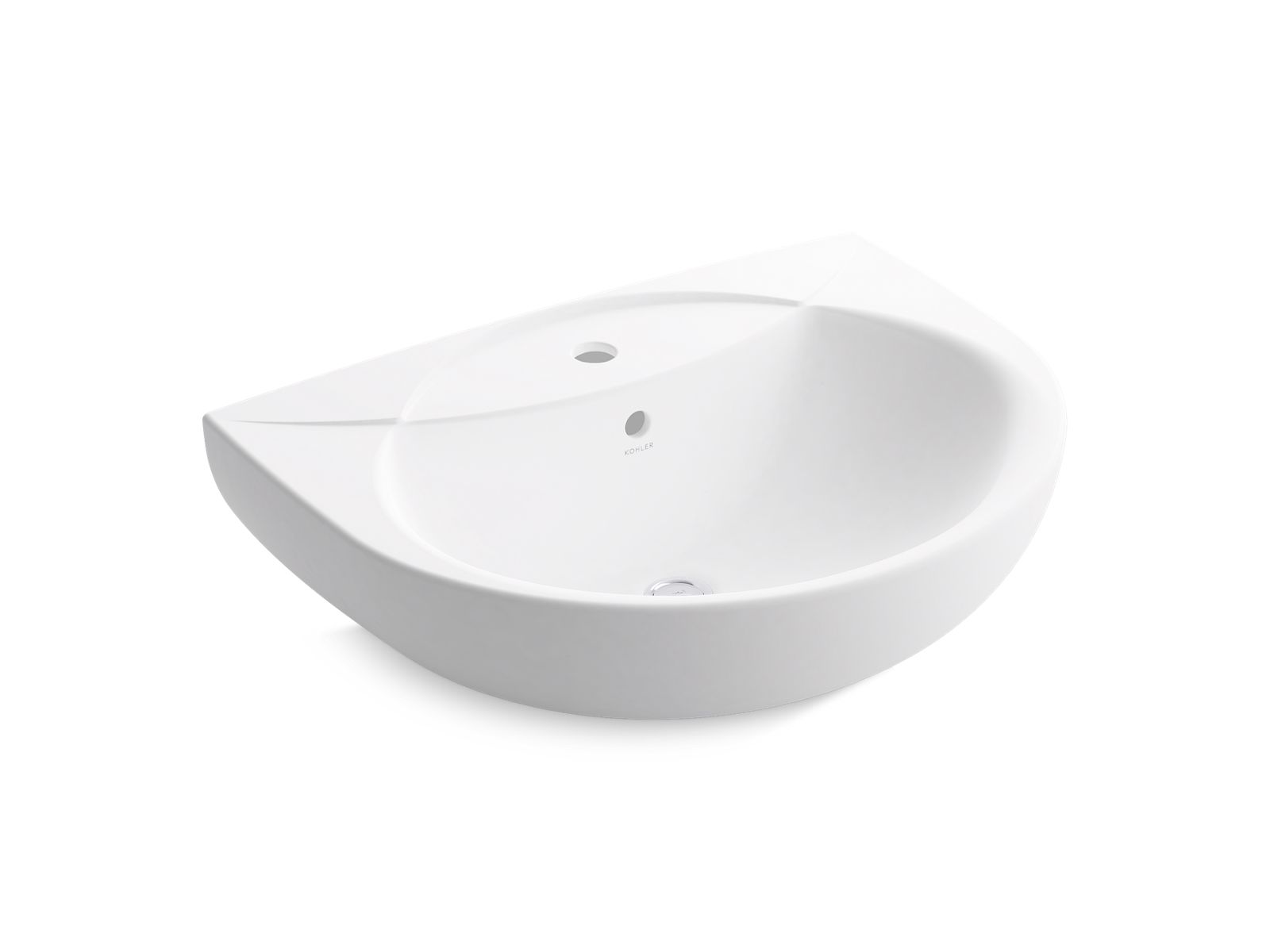 Kohler Folio Wall Mount Lavatory with Single faucet hole 610mm
