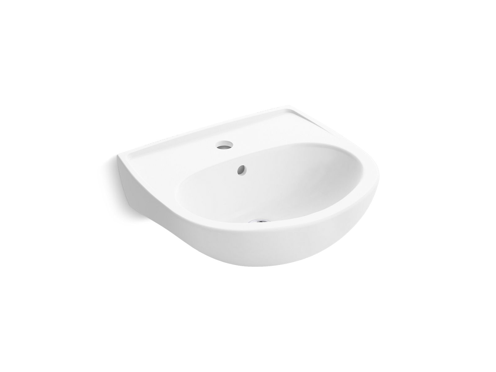 Kohler Brive Plus Wall Mount Basin with Single Faucet hole 450mm